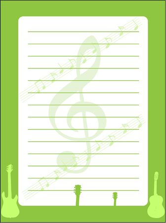 Musical background - Stationeryのイラスト素材
