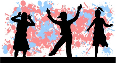 Childrens -  grunge backgroundのイラスト素材