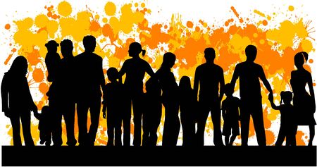 Family-color illustrationのイラスト素材