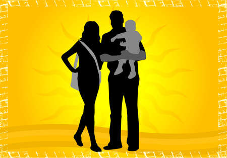 profiles of family のイラスト素材