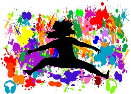 Free Jumping のイラスト素材