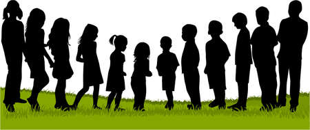 Children in nature のイラスト素材