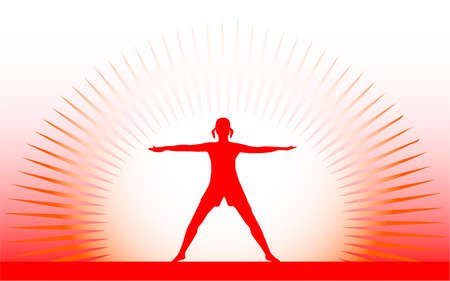 Activity - Sport, some trainng in the vector mode.のイラスト素材