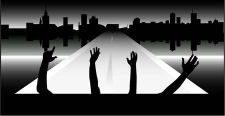 Scare Look - Dark Town - vector viewのイラスト素材