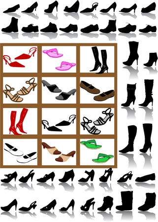 vector boots  man , women  のイラスト素材