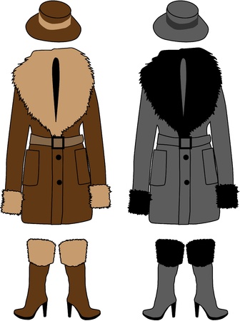 sheepskin coatのイラスト素材