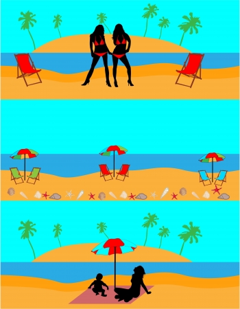 Beach - vector illustration のイラスト素材