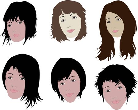 Face and hairのイラスト素材