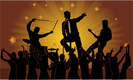 Party musicians concert bandのイラスト素材