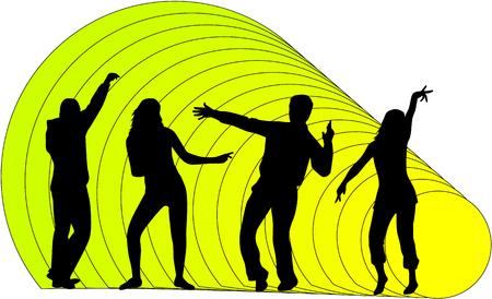 Illustration of people dancing - Illustrationのイラスト素材