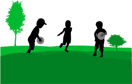 Playing with a ballのイラスト素材