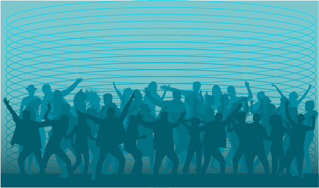 Dancing silhouettesのイラスト素材