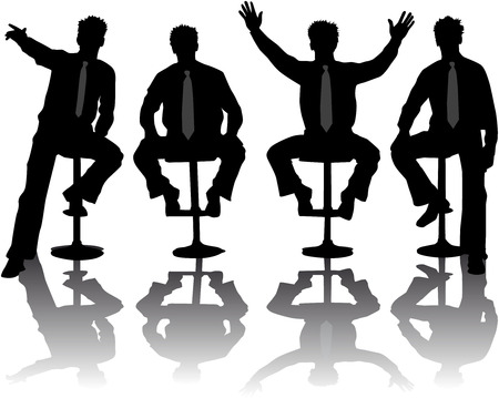 Man in position sitting のイラスト素材