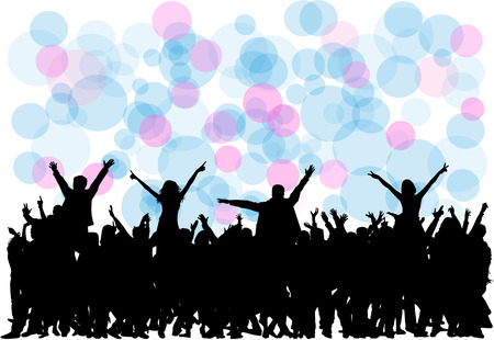 Dancing silhouettesのイラスト素材