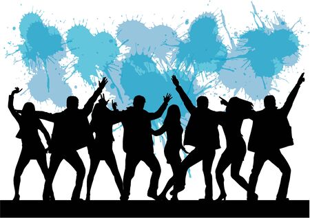Dancing silhouettes のイラスト素材