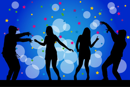 Dancing silhouettes のイラスト素材