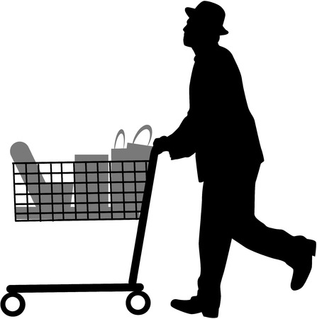 Man shoppingのイラスト素材