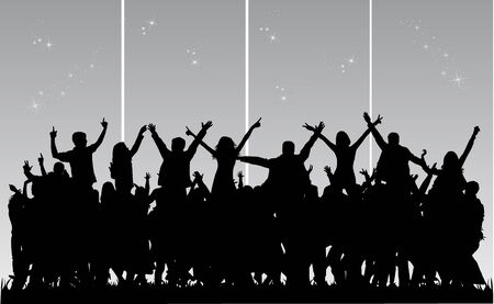 Dancing silhouettesのイラスト素材