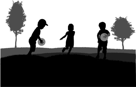 Playing with a ballのイラスト素材