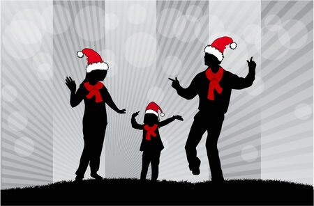 Christmas Familyのイラスト素材