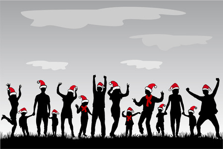 Christmas Familyのイラスト素材