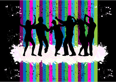 Dancing silhouettesのイラスト素材