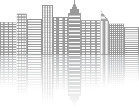 Silhouette of a cityのイラスト素材