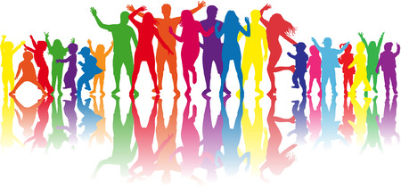 Dancing silhouettesのイラスト素材