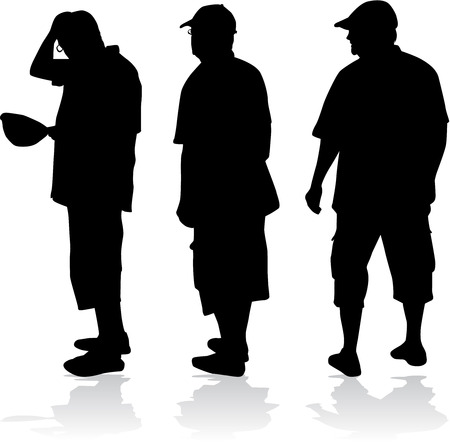 silhouette of a manのイラスト素材