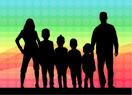 Family silhouettesのイラスト素材