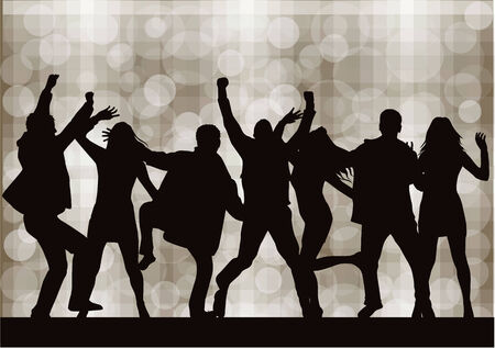 Dancing silhouettesのイラスト素材