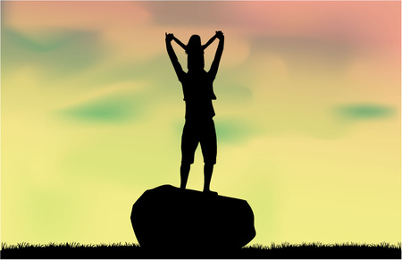 Family silhouettesのイラスト素材