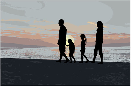 Family on vacationsのイラスト素材