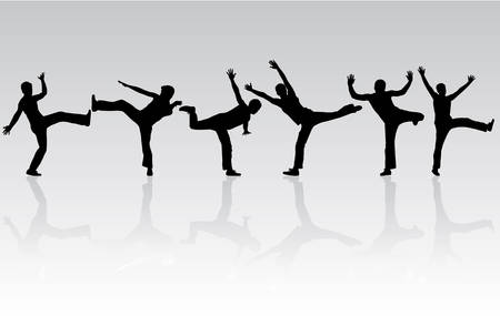 Silhouette of a man.のイラスト素材