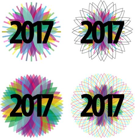 2017 New Year. Design element.のイラスト素材