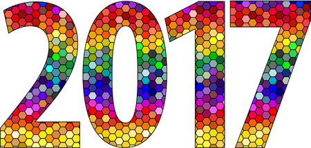 2017 New Year. Design element.のイラスト素材