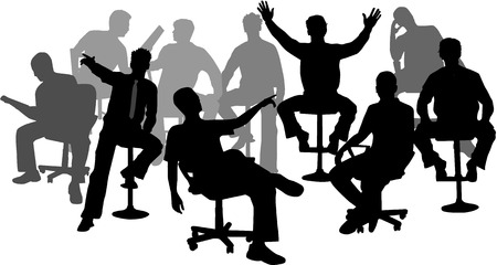 Man in position sitting.のイラスト素材