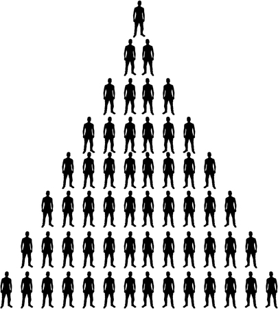The black silhouette of a man.のイラスト素材