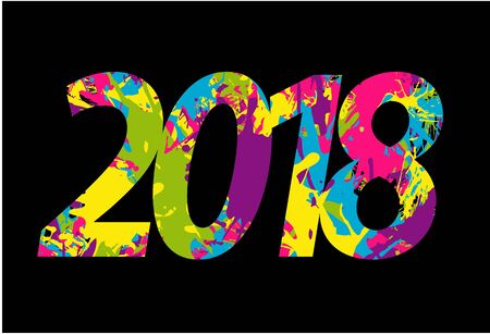 2018 New Year. Design element.のイラスト素材