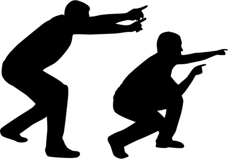 Silhouette of a man.のイラスト素材