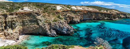 Tsigrado beach panoramaの写真素材