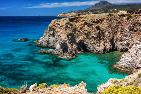 Tsigrado beach, Milos, Greeceの写真素材