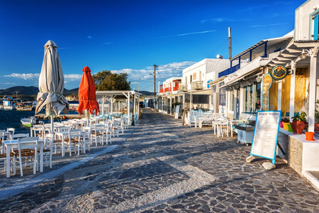 Streets of Pollonia, Milos island, Greeceの写真素材