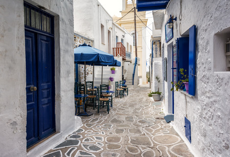 Streets of Kimolos island, Cyclades, Greeceの写真素材