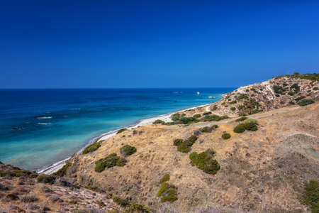 Petra tou Romiou, Aphrodite's birthplace in Paphos, Cyprusの写真素材