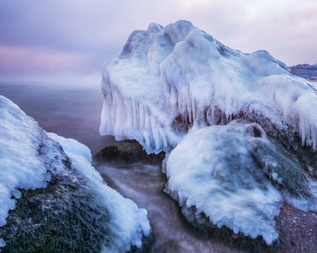 winter black sea -  Odessa, Ukraineの写真素材