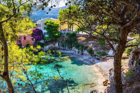 Assos Village On Kefalonia island, Greeceの写真素材