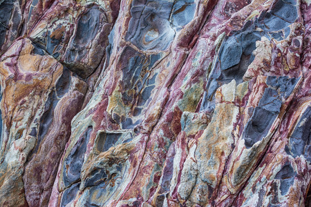 Rocky textures on Milos island, Cyclades, Greeceの写真素材