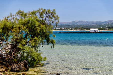 Georgioupolis town and beautiful lanscapes on Crete, Greece .