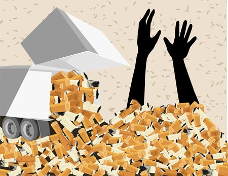 Illustration on a theme of a smokingのイラスト素材